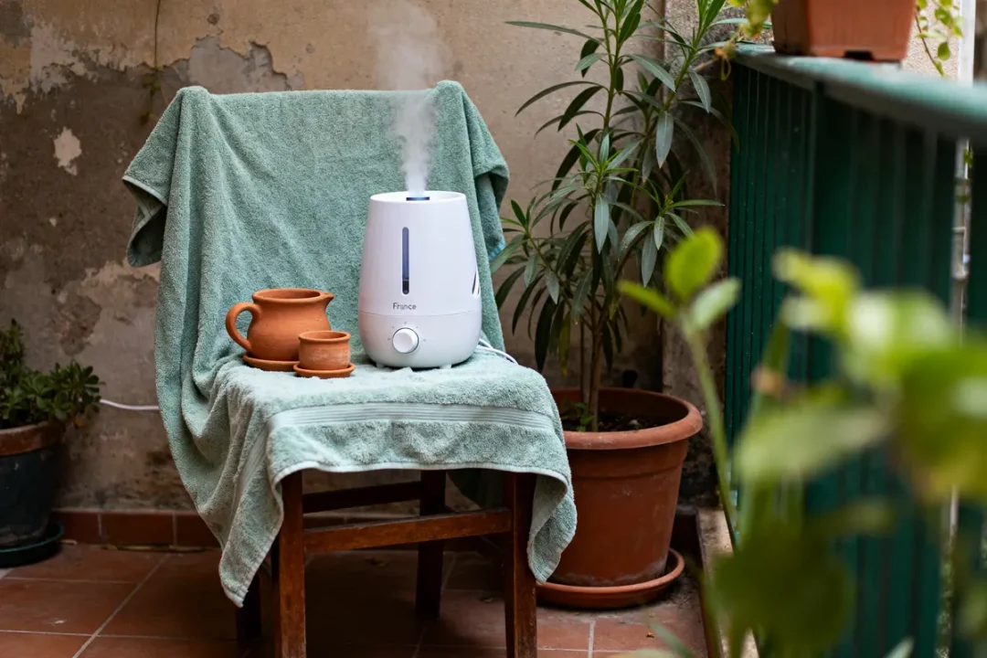 Humidificateur en terrasse montre comment humidifier une pièce efficacement avec un appareil vapeur